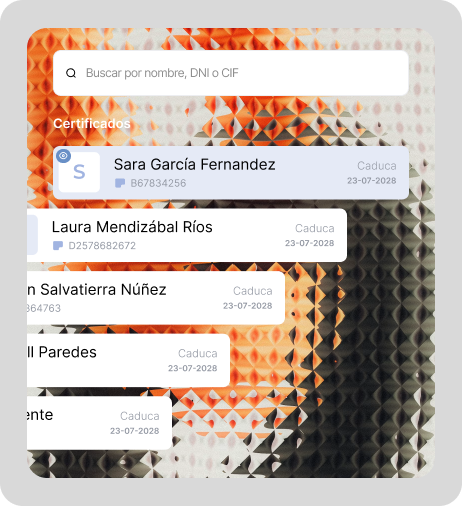 Carga de certificados